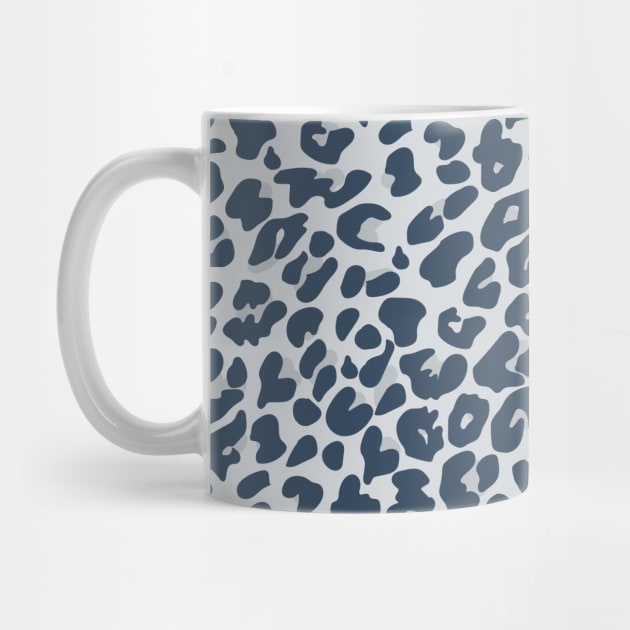 Leopard print - light grey, light blue, dark blue by PAVOCreative